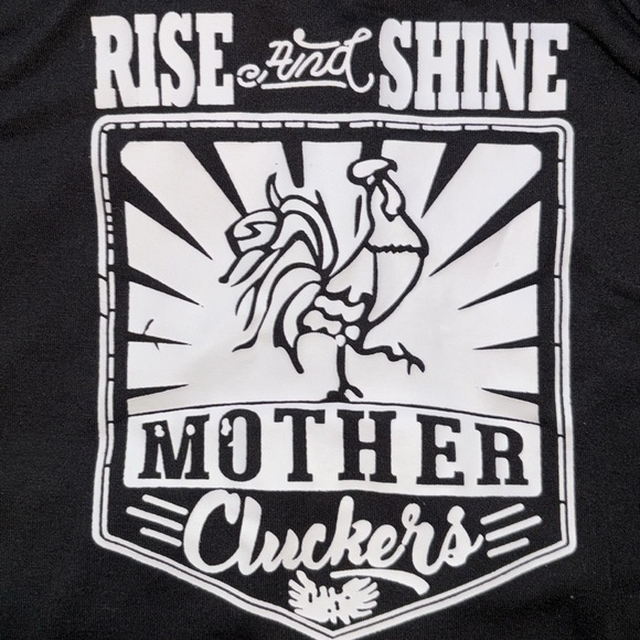 SHEIN Rise and Shine Mother Cluckers 🐓 Black Tank Top, Size S - Picture 6 of 8